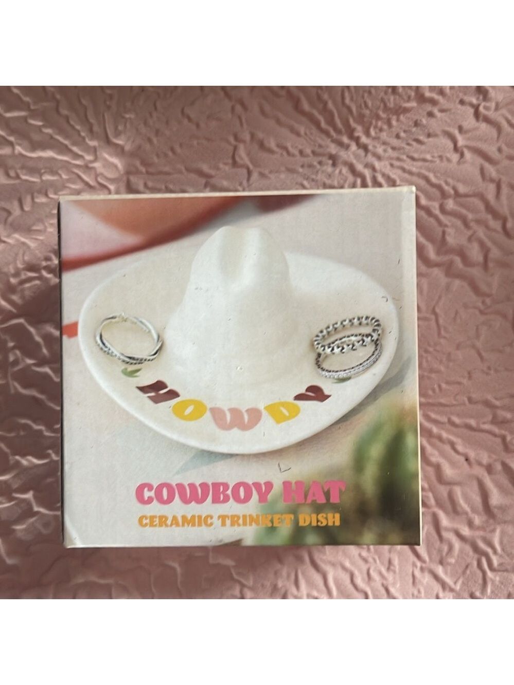 ($6) Howdy Cowboy Hat Trinket Dish - Picture 2 of 6